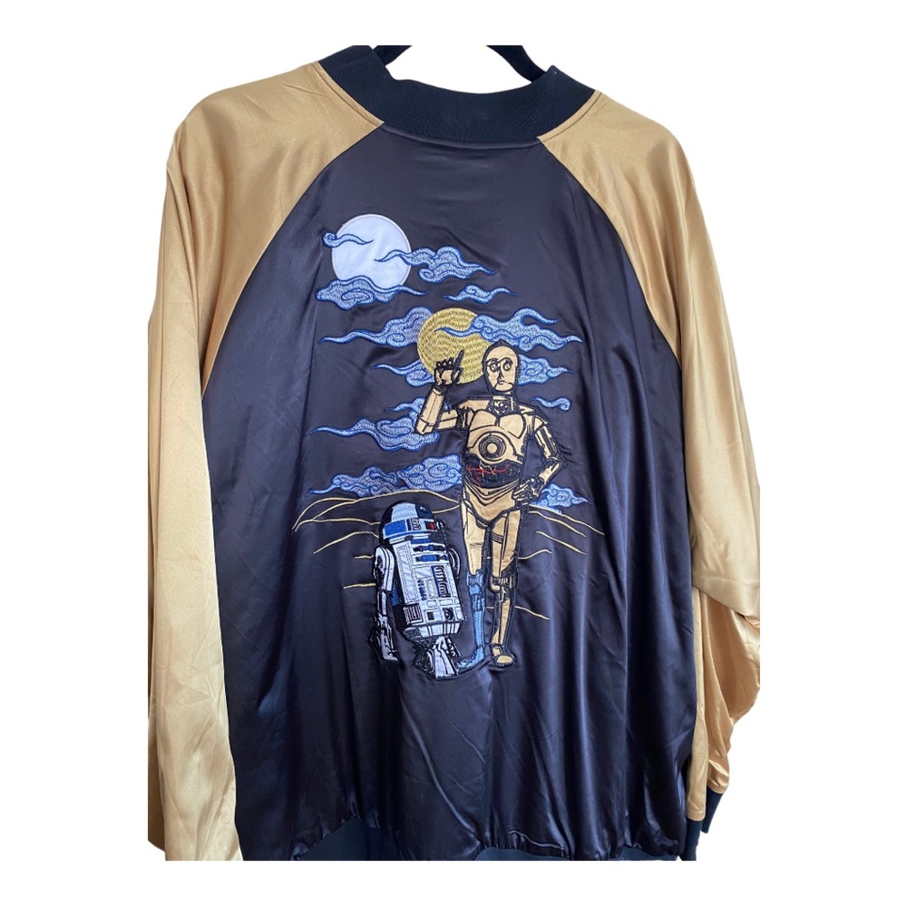 Torrid Her Universe Star Wars C-3PO R2-D2 Embroidered Satin Jacket Plus Size 5x - Picture 5 of 12